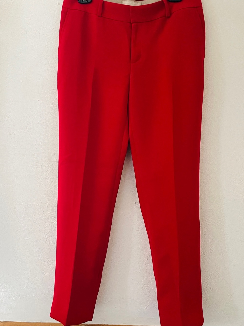 Banana Republic Martin Fit Cherry Red Lined Dress Pants 6